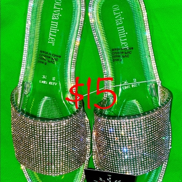 Olivia Miller Rhinestone Sandals - Picture 2 of 2